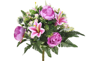 Set 2 Bouquet Artificiale con Peonie Altezza 51 cm