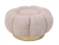 Pouf ⌀ 65x35 cm Florel in Bouclè Rosa Antico