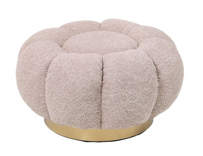 Pouf ⌀ 65x35 cm Florel in Bouclè Rosa Antico