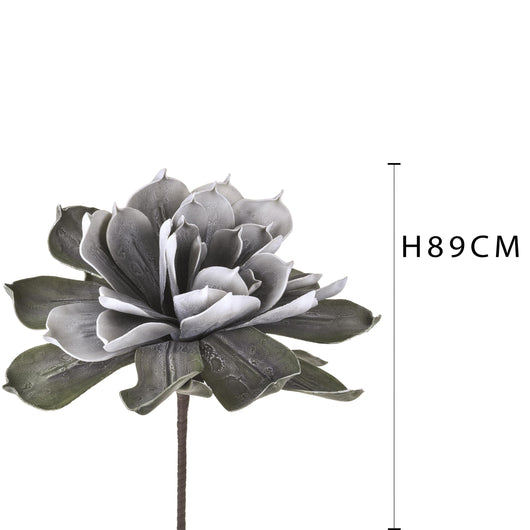 Fiori Foam Grande Artificiale Altezza 89 cm Grigio