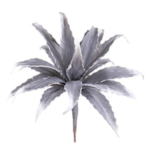 Set 2 Dracena Pianta Artificiale Foam Altezza 65 cm Grigio