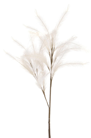 Set 3 Pampas Artificiale con 24 Diramazioni Altezza 115 cm Bianco