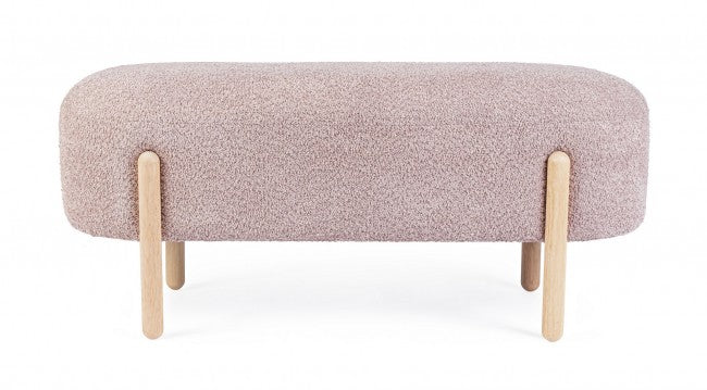 Panca 108x41,5x48 cm Dalia in Bouclè Rosa Antico