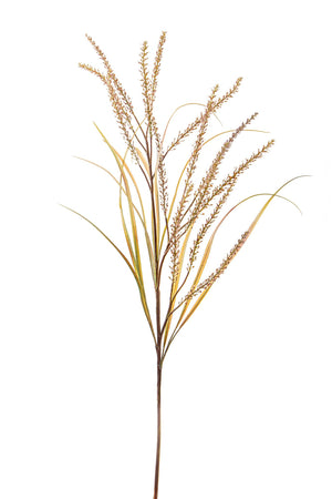 Set 2 Pennisetum Artificiali con 14 Diramazioni Altezza 130 cm Beige