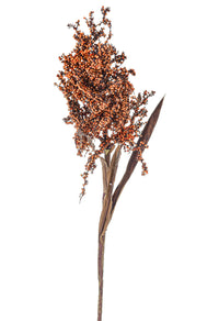 Set 4 Sorgo Dry Look Artificiali Altezza 90 cm Arancio