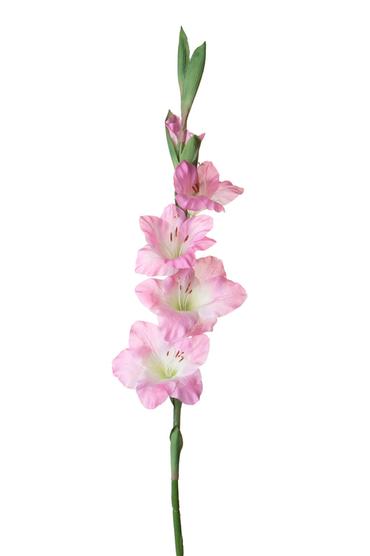 Set 4 Fiori Artificiali di Gladiolo Altezza 85 cm Rosa