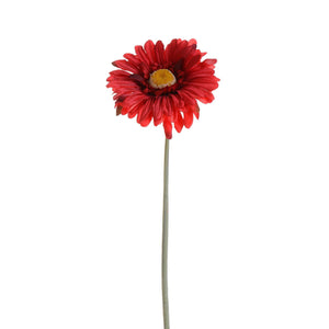 Set 12 Fiori Artificiali di Gerbera Altezza 53 cm Rosso