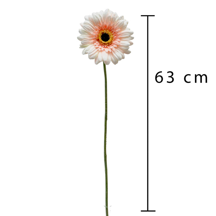 Set 12 Fiori Artificiali di Gerbera Altezza 63 cm Rosa