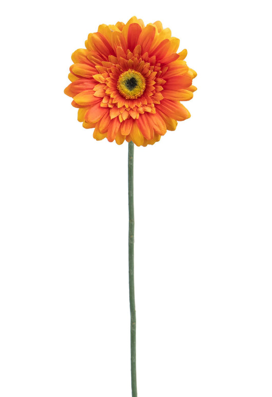 Set 12 Fiori Artificiali di Gerbera Altezza 63 cm Arancio