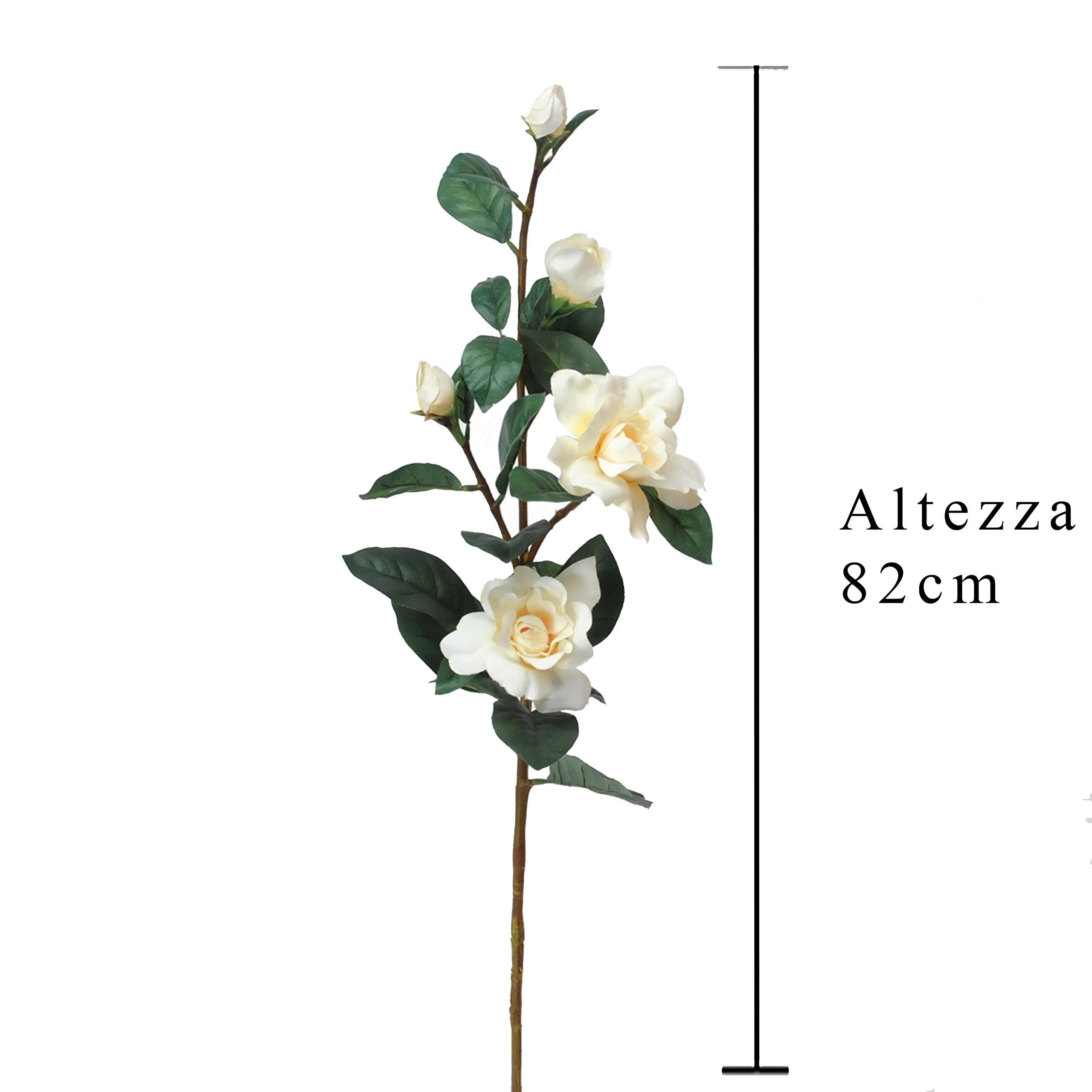 Set 2 Rami Artificiali di Gardenia Altezza 82 cm Bianco