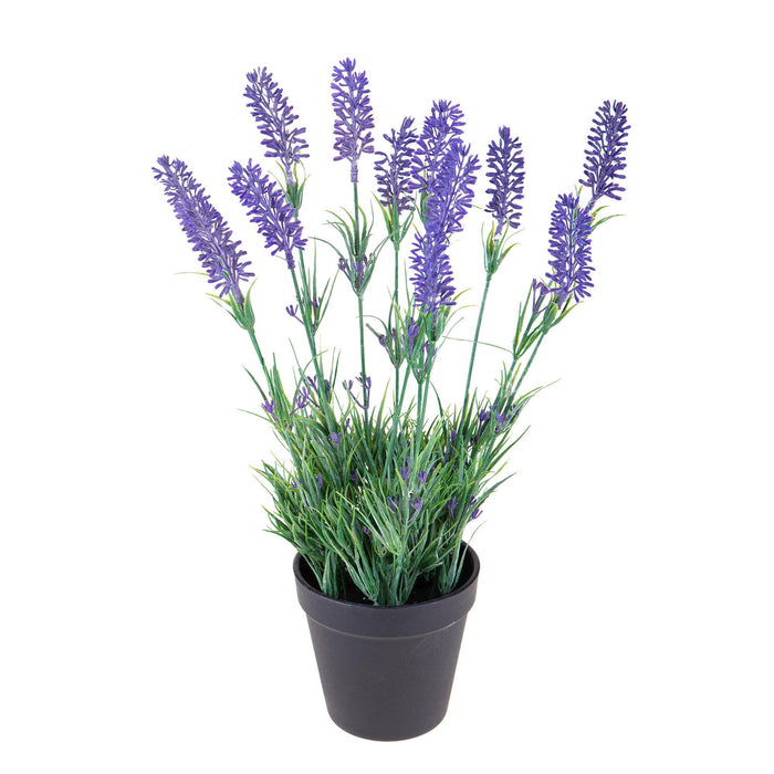 Set 2 Lavanda Artificiale in Vaso Altezza 38 cm Viola