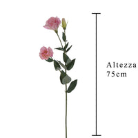 Set 8 Lisianthus Artificiali Composto da 3 Fiori Altezza 75 cm Rosa