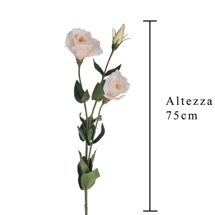 Set 8 Lisianthus Artificiali Composto da 3 Fiori Altezza 75 cm