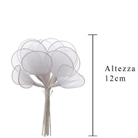 Set 36 Racchette per Confetti da 12 Altezza 11 cm Bianco