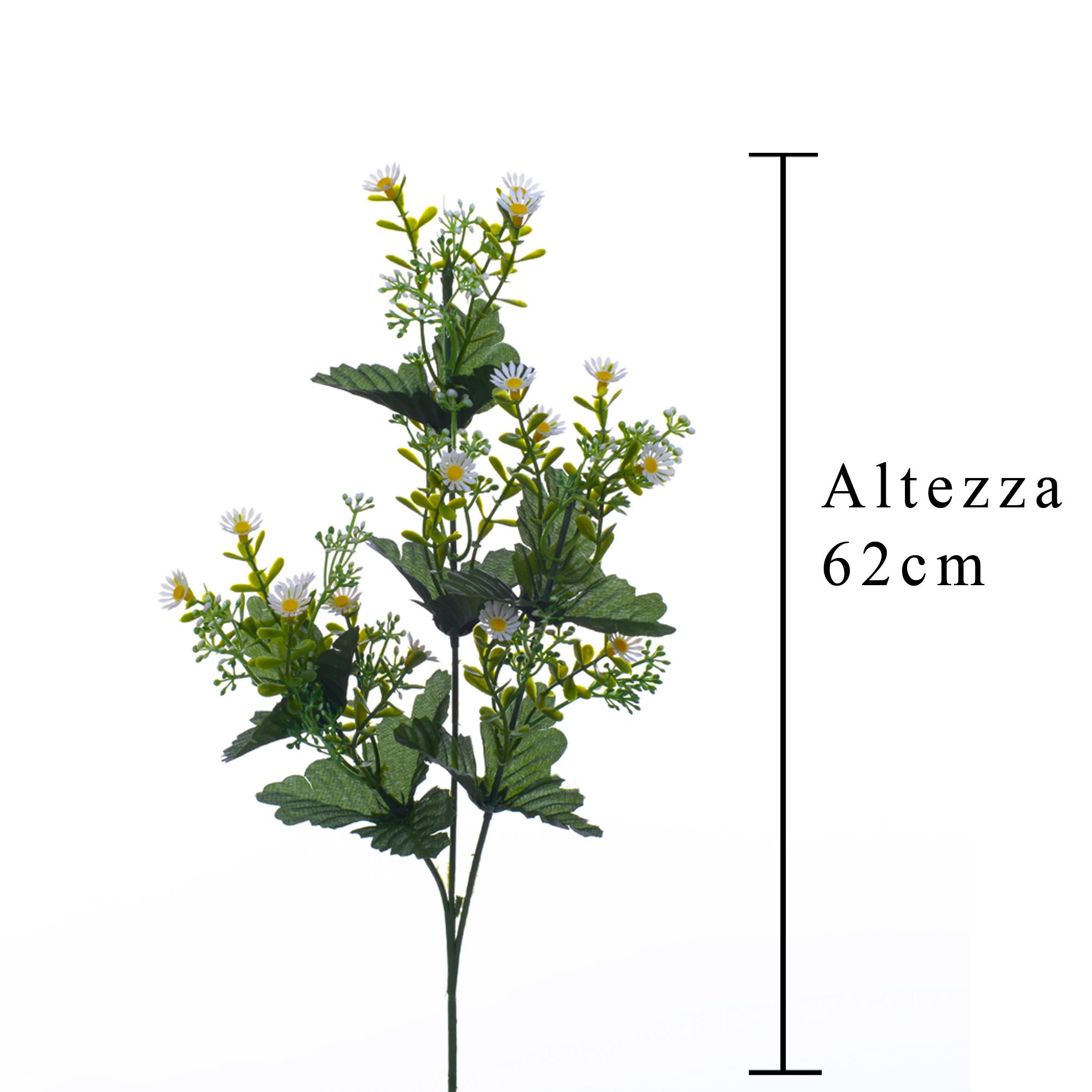 Set 12 Mini Settembrina Artificiali Altezza 62 cm Bianco