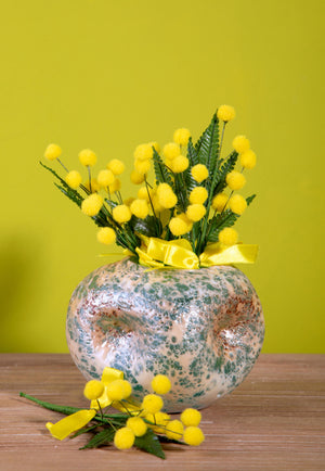 Set 24 Mimose Artificiali Pick con Fiocco Altezza 19 cm Giallo