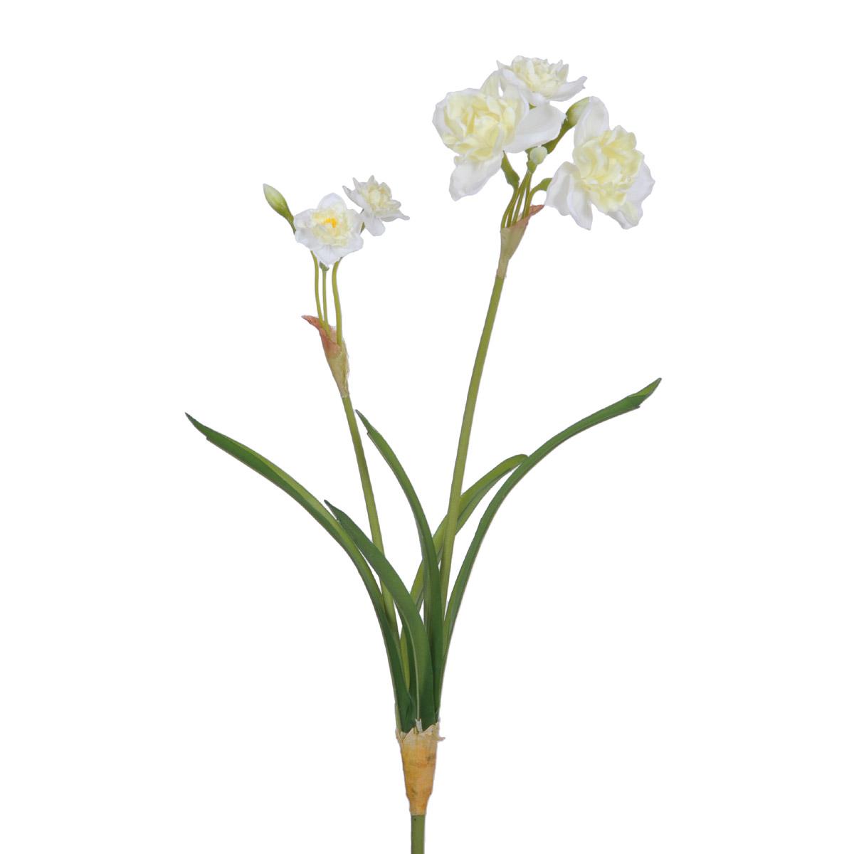 Set 12 Narciso con 2 Fiori Artificiali Altezza 67 cm