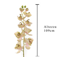 Set 2 Phalaenopsis Artificiale con 10 Fiori Altezza 109 cm Verde