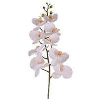 Set 2 Phalenopsis Artificiali con 9 Fiori Altezza 110 cm Bianco