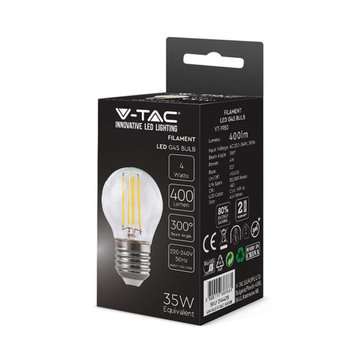 4W G45 Bulb filamento 6500K E27