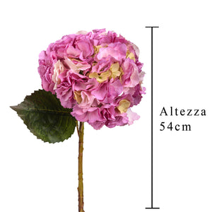 Set 2 Ortensia Artificiale Altezza 54 cm Rosa