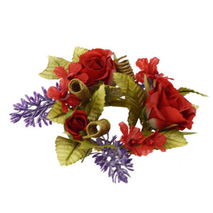 Set 9 Giro Candela con Rose e Lavanda Artificiali