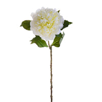 Set 3 Peonia Artificiale Altezza 57 cm Bianco