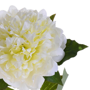 Set 3 Peonia Artificiale Altezza 57 cm Bianco