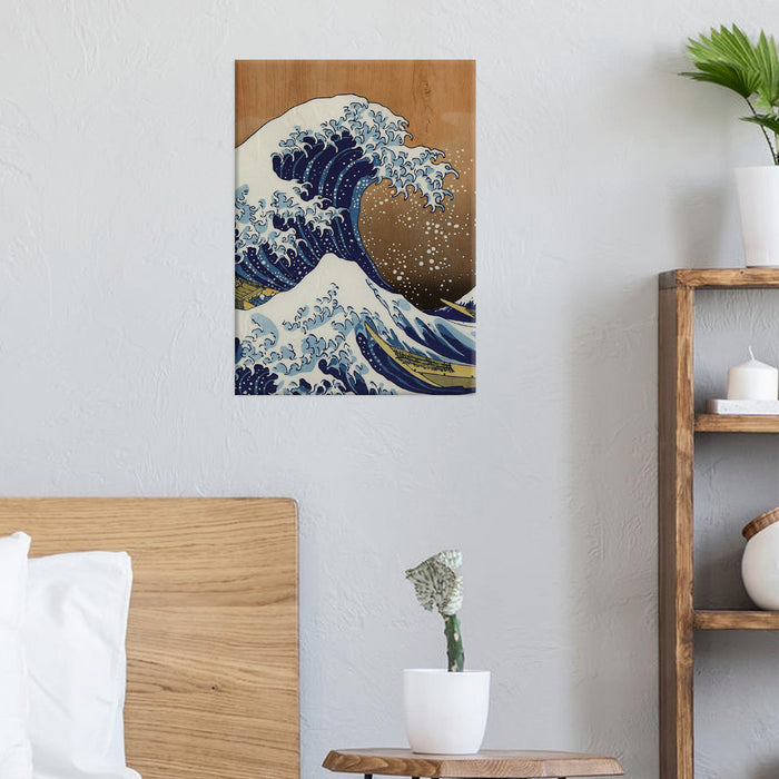 Quadro in Legno Stampato Hokusai 47x67 *FSC