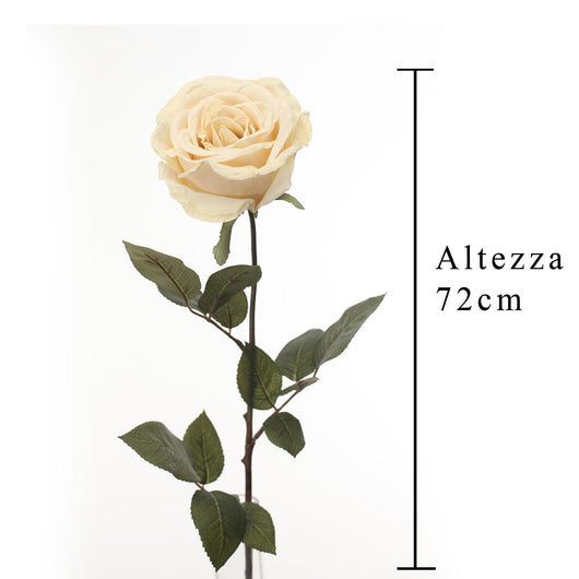 Set 4 Rose Artificiali Calista Altezza 72 cm