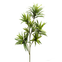 Set 3 Dracena Artificiale con 141 Foglie Altezza 83 cm Verde