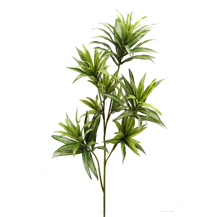 Set 3 Dracena Artificiale con 141 Foglie Altezza 83 cm Verde