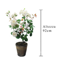 Rose Artificiali con Vaso Altezza 92 cm