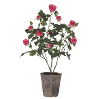 Mini Rose Artificiali in Vaso Altezza 69 cm Rosa