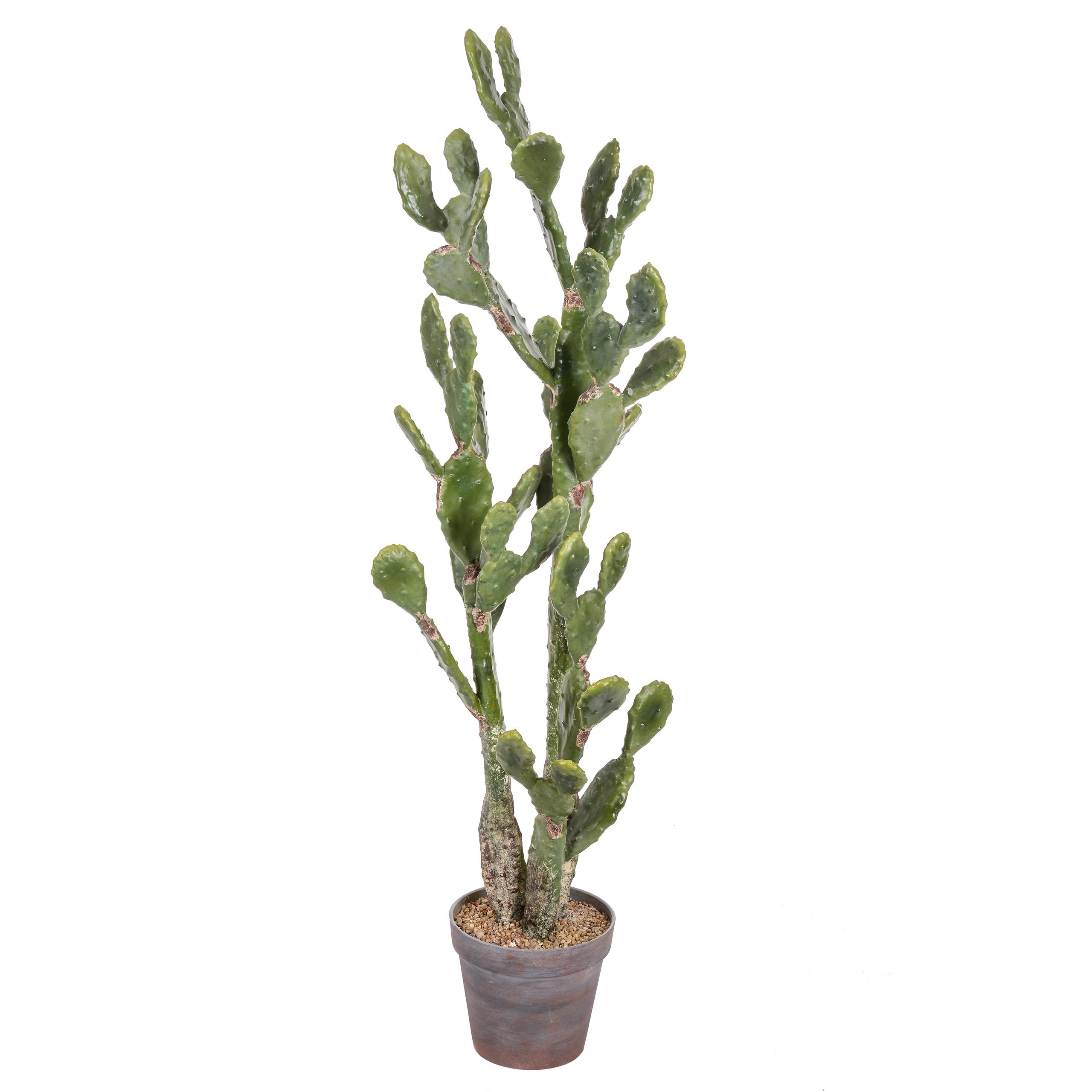 Cactus Opunthia Artificiale con Vaso Altezza 130 cm