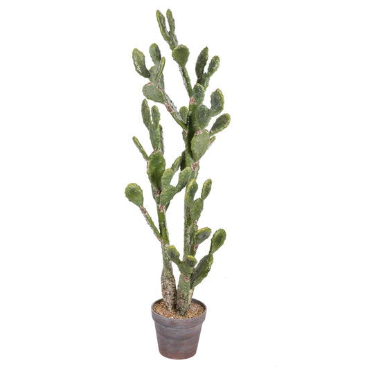 Cactus Opunthia Artificiale con Vaso Altezza 130 cm