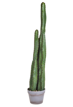 Cactus Artificiale Colonna a 3 Diramazioni Altezza 99 cm Verde