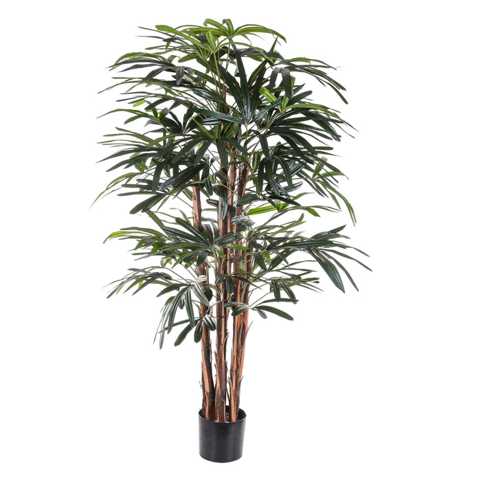 Rhapis Excelsa Artificiale con Vaso Altezza 155 cm Verde