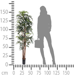 Rhapis Excelsa Artificiale con Vaso Altezza 155 cm Verde