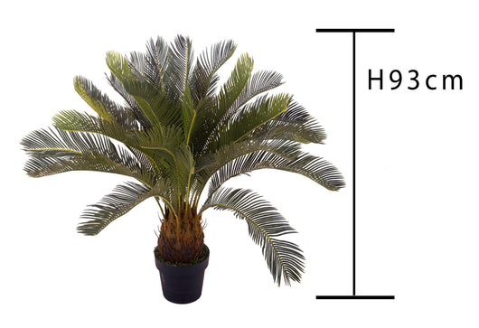 Cycas Artificiale con Vaso Altezza 93 cm Verde