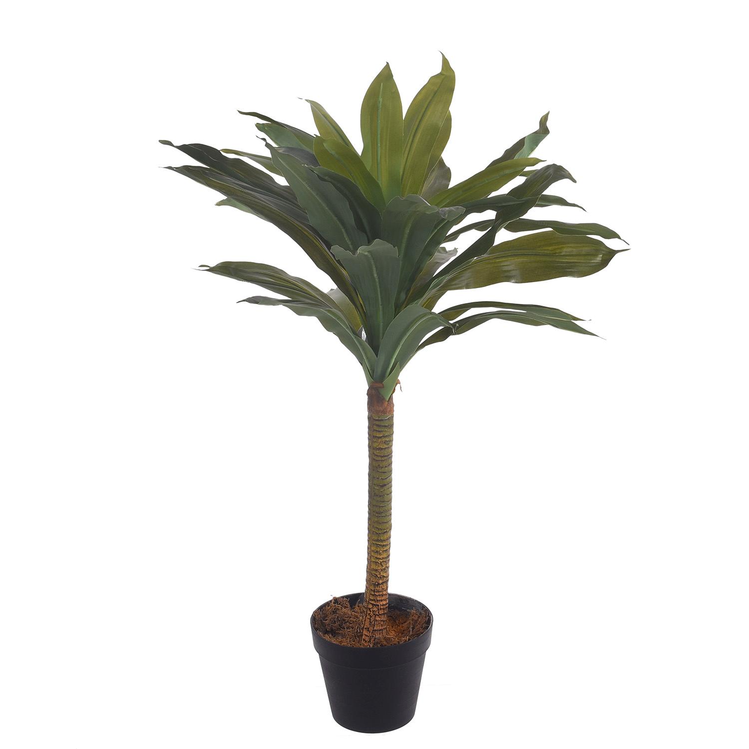 Dracaena Artificiale in Vaso con 30 Foglie Altezza 75 cm