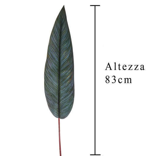 Set 6 Foglie di Strelitzia Artificiale Altezza 83 cm Verde