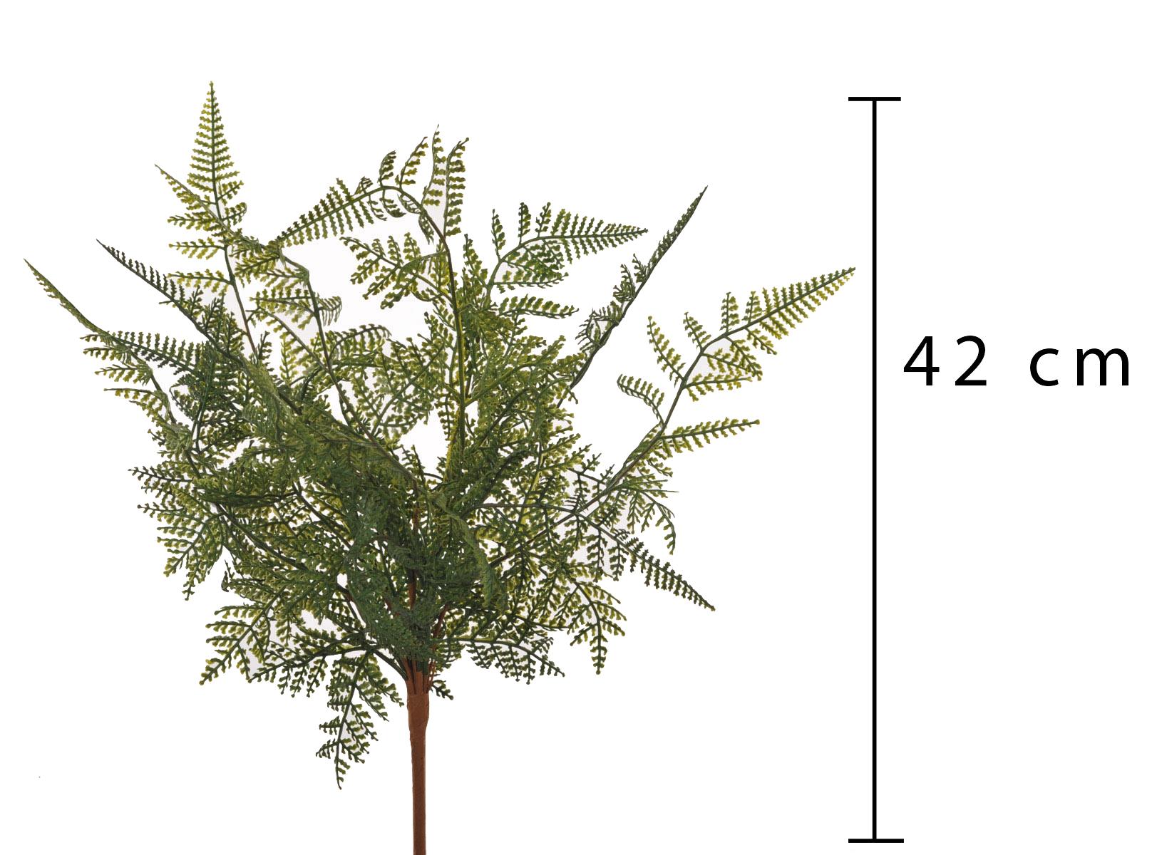 Set 3 Piante Artificiali Boston Fern con 15 Diramazioni Altezza 42 cm Verde