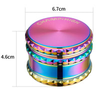 Grinder Ø65 mm 4 Livelli per Spezie Erbe e Tabacco Diamante Arcobaleno