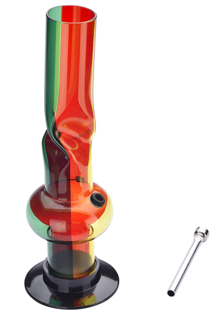 Bong Rasta 32 cm in Acrilico con Rifiniture Jamaica