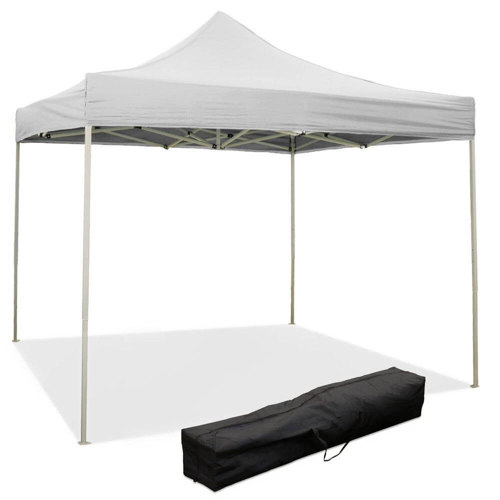 Gazebo Pieghevole 2x2m in PVC Bianco