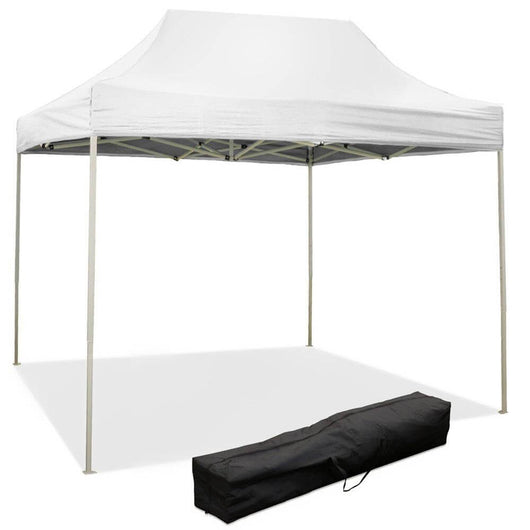 Gazebo Pieghevole 3x2m in PVC Bianco