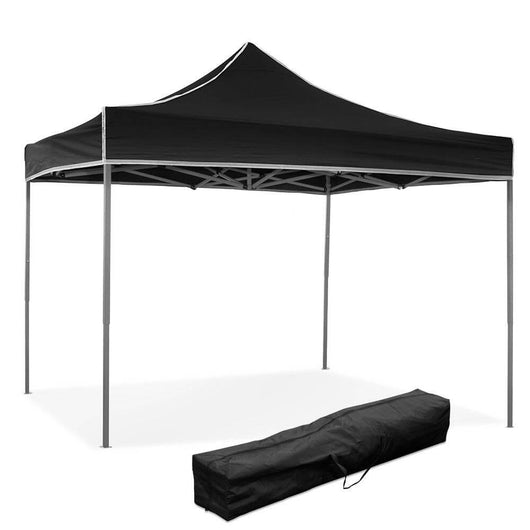 Gazebo Pieghevole 3x3m in PVC Nero