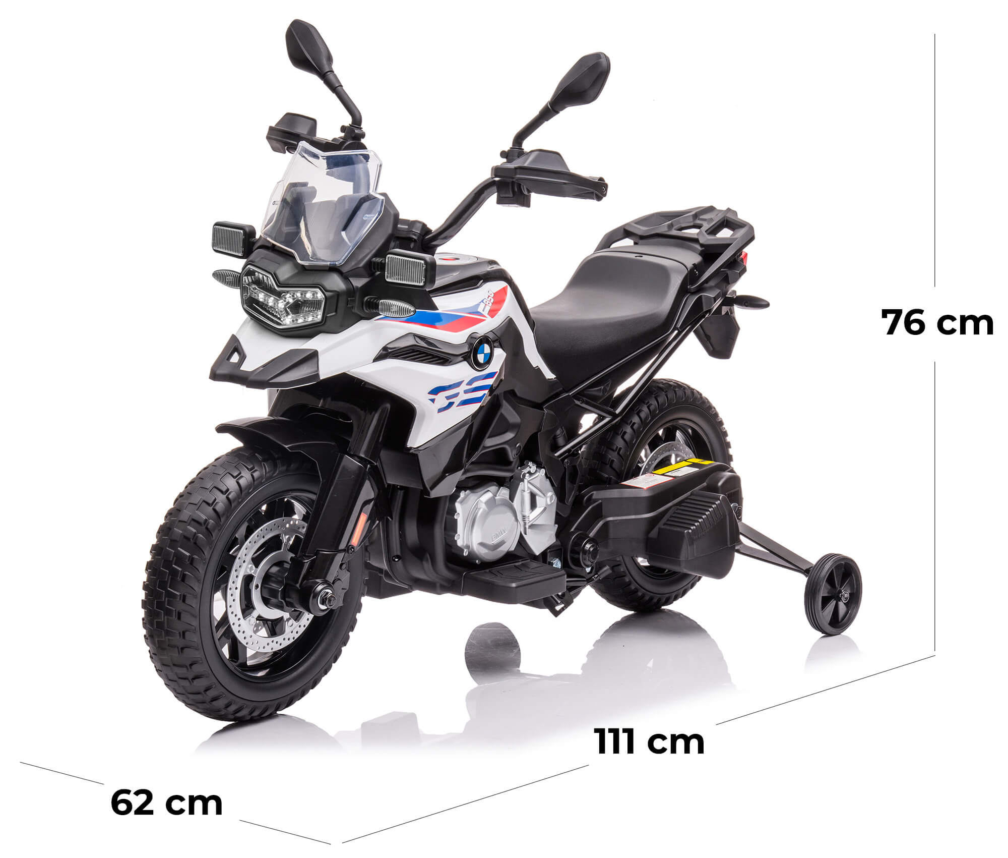 Moto Elettrica per Bambini 12V con Licenza BMW F 850 GS Bianca