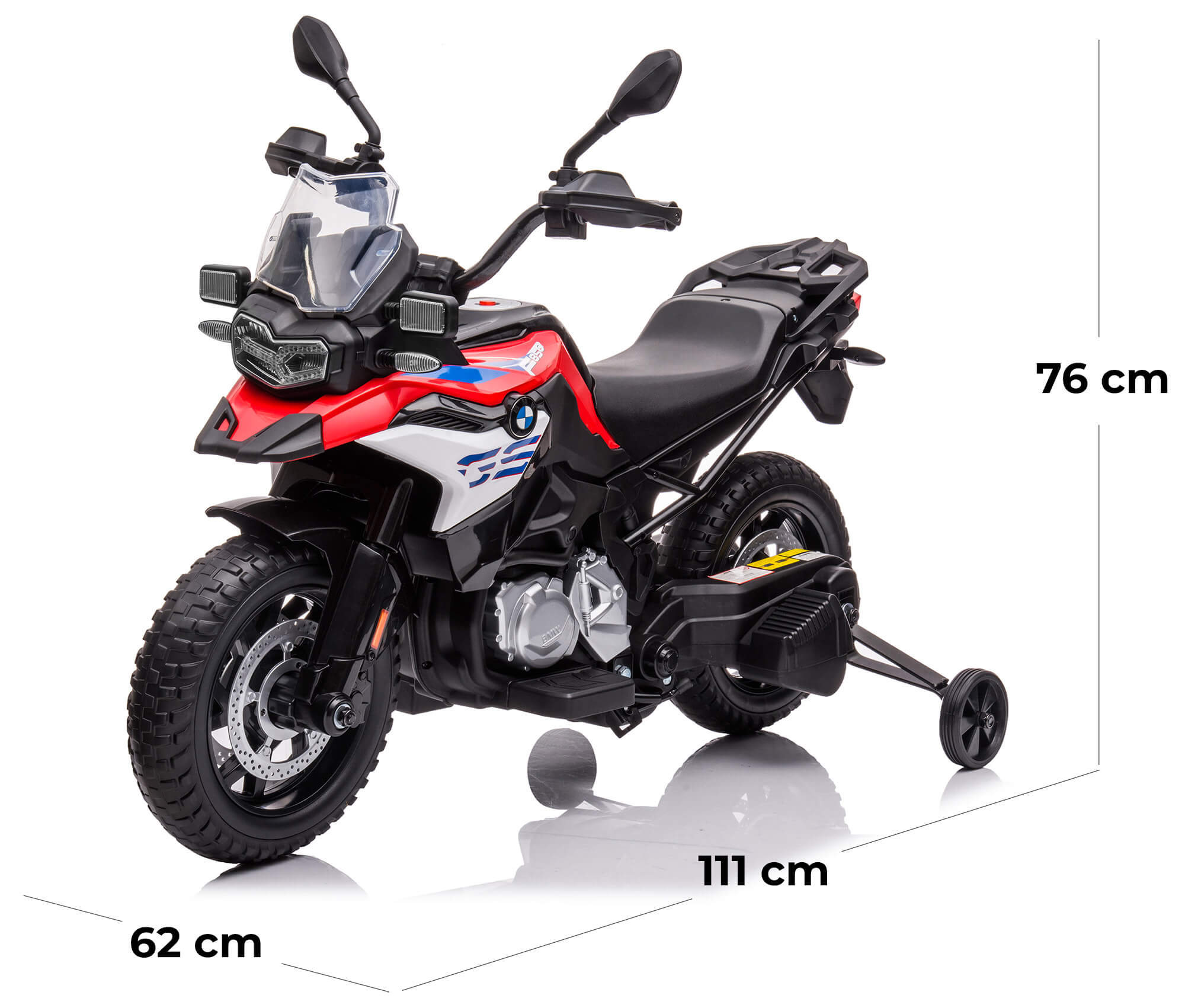 Moto Elettrica per Bambini 12V con Licenza BMW F 850 GS Rossa